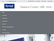 Tablet Screenshot of kyriad-vannes.fr